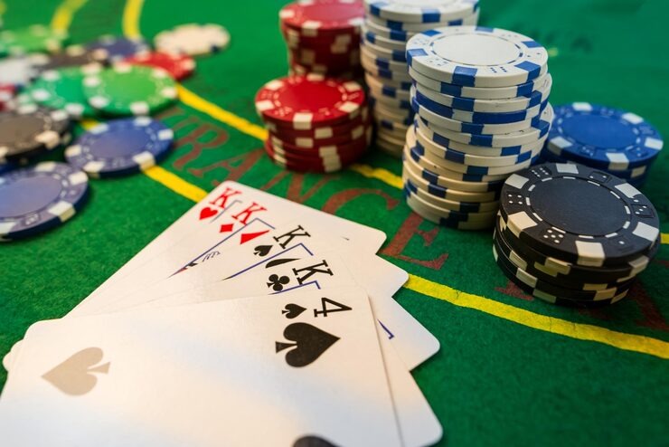 Live dealer blackjack table with multiple cards and betting interface
